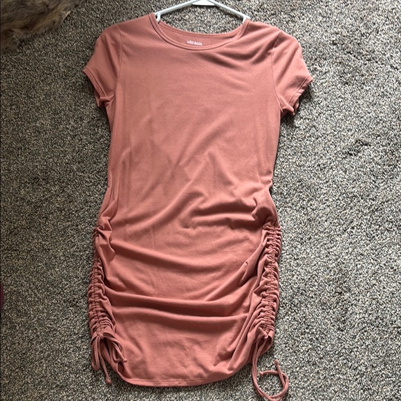 Pink Ruched T-Shirt Dress - Picture 1 of 1